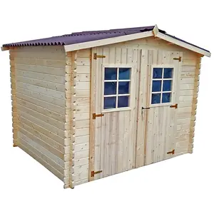 Comparateur de prix : Foresta Abri de jardin 6,30m² en bois massif - Toiture en plaques ondulées