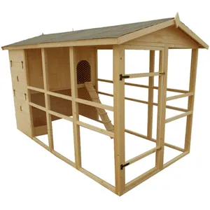 Comparateur de prix : Poulailler XXXL 6,09 m2 pour 8 à 12 poules avec toit bitumé Habrita