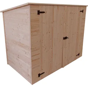 HABRITA Abri de jardin mural range-vélos-scooters-mot - 220x125x162cm pas cher