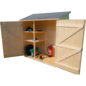 HABRITA Abri mural bois grand volume avec rangement, Foresta pas cher