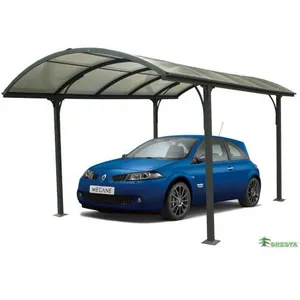 Comparateur de prix : HABRITA Carport en aluminium 14,62 m²- 301,5 x 485 cm - Gris anthracite