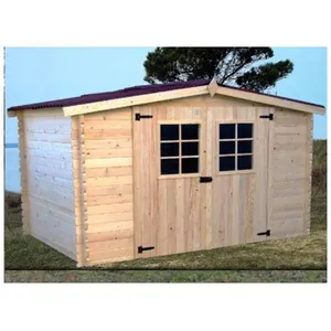 Comparateur de prix : Habrita Abri de jardin 9,58m² en bois massif - Toiture en plaques ondulées