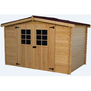 Comparateur de prix : HABRITA Abri en bois massif Madriers - 20 mm - Surface extérieure : 9,42 m2