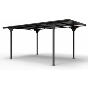 Comparateur de prix : HABRITA Carport Aluminium - Toit plat - Anthracite - 14,7 m² - SOMERSET  