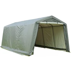 Habrita - abri de jardin en toile 18.60 m2 vert/blanc - at 3061 TU pas cher