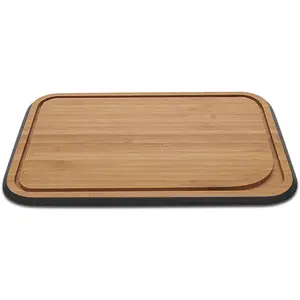 Pebbly - Planche à Découper avec Rigole en Bambou Natuel - Noir -25 x ...Vendu paramazon
