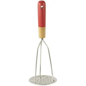 Pebbly Presse Purée Pebbly Presse Puree Inox/Bambou - Rouge