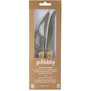 Comparateur de prix : Pebbly Set du fromager - 2 couteaux à fromage