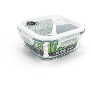 Boîte hermétique PEBBLY CARREE EN VERRE 0.8L pas cher