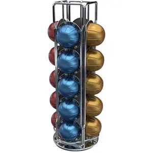 Tavolaswiss 50.VERTUO Porte-Capsule Rotatif, Acier 11,6 x 11,6 x 31,5 cm pas cher