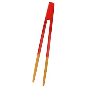 Pince à toast aimantée en bambou pour grille-pains PEBBLY - RougeVendu parmathon