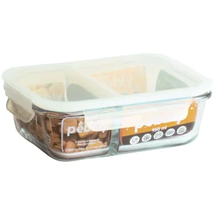Boîte alimentaire PEBBLY en verre rectangulaire compartiment pas cher