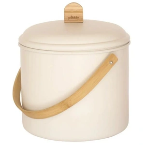 Comparateur de prix : Pebbly - Compost d'intérieur en acier et bambou Beige 7 L - Pebbly