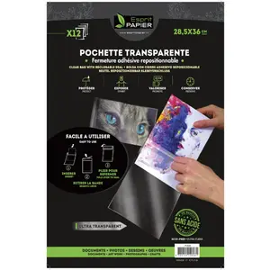 Esprit Papier Pochette transparente Polypropylène 50 µ 28,5 x 36 cm 12 pcs