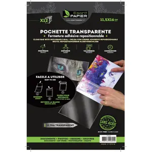 Esprit Papier Pochette transparente Polypropylène 50 µ 11,5 x 16 cm 12 pcsVendu parscrapmalin