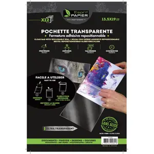 Esprit Papier Pochette transparente Polypropylène 50 µ 13,5 x 19 cm 12 pcsVendu parscrapmalin