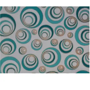 Papier indien 50 x 70 cm 120 g/m² Bindu Blanc Turquoise & Or