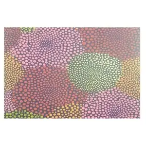 Papier Indien fait main 50 x 70 cm 120 g/m² Motifs Pompons Violet Rose...