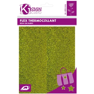 Ki Sign Flex thermocollant pailleté 15 x 20 cm Vert anisVendu parscrapmalin