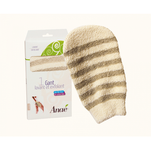 Anaé - Gant lavant et exfoliant - Lin et coton Bio pas cher
