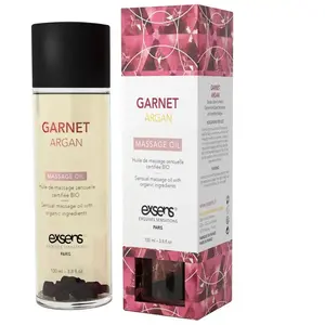 Huile de Massage et Pierre Grenat Argant Exsens pas cher