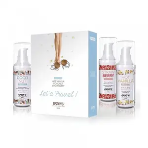 Comparateur de prix : EXSENS Coffret Huiles de Massage Gourmandes Let's Travel
