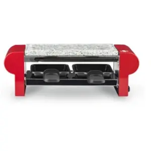 Comparateur de prix : H.Koenig - Raclette & Pierre à griller RP2 noir/rouge - 2 personnes T.U