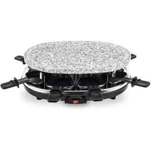 H.Koenig - Raclette & Pierre à griller RP85 blanc/gris - 8 personnes T.U pas cher