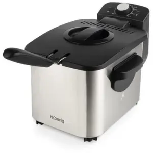 H.Koenig DFX500 - Friteuse - 3 litres - 2000 Watt - acier inoxydable pas cher