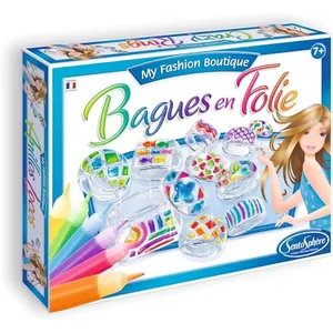 Comparateur de prix : Coffret SENTOSPHERE Bagues En Folie pour créer des bagues colorées - Fille 7+ ans