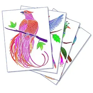 Comparateur de prix : Fun Frag / Ed Debroise Recharge Aquarellum Junior - Oiseau du Paradis - 4 tableaux