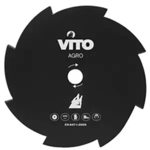 Lame de Coupe VITOGARDEN Pour Débroussailleuse Diam 255mm 8 dents Ales...