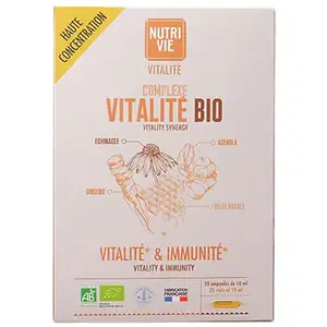 Nutrivie Complexe Vitalité Bio 20 ampoules