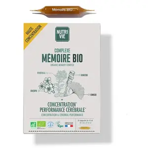 Comparateur de prix : Nutrivie Complexe Mémoire Bio 20 ampoules