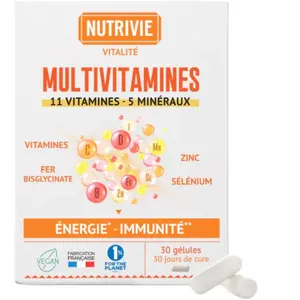 Cure vitalité - Multivitamines bio - NUTRIVIE pas cher