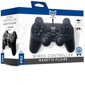 Freaks And Geeks Manette Filaire Noir - Ps2 pas cher