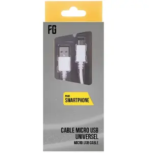 Freaks And Geeks Câble data Micro USB universel 1m Blanc pas cher