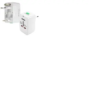 akashi Adaptateur Universel De Voyage - Blanc pas cher