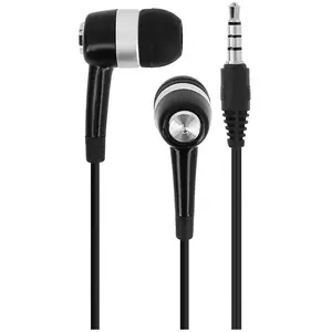 Écouteurs Stéréo Filaires Jack 3.5mm Intra-auriculaires Akashi Noir pas cher