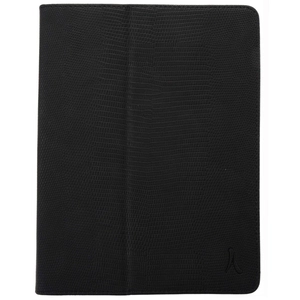 Comparateur de prix : Akashi - Étui à rabat pour tablette - cuir artificiel - noir - pour Apple iPad Air