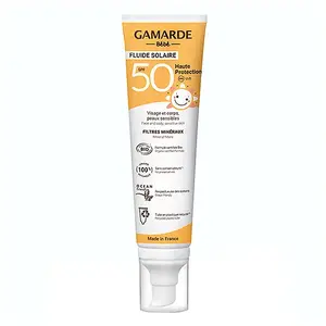 Comparateur de prix : Gamarde Bébé Fluide Solaire SPF50 Haute Protection Bio 100 ml