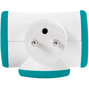 Bloc prise Triplite 3x16A rotatif - WATT&CO - Turquoise