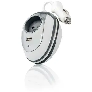 Convertisseur de voiture Watt&Co 150 W Compact Carwatt Blanc et Gris pas cher