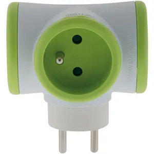 Comparateur de prix : Bloc prise Triplite 3x16A rotatif - WATT&CO - Vert - Blanc - Asymétrique - Intérieur