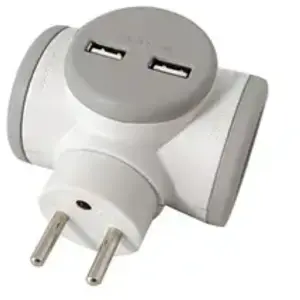 Bloc multiprises parafoudre 8 prises 16A avec interrupteur blanc