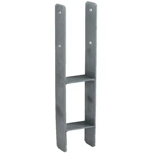 Cerland Madeira - Support à sceller h avec vis 60 x 13 x 6 cm en acier galvanisé pas cher