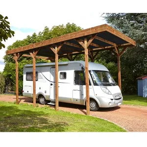 FOREST STYLE Carport bois Madeira Camping car L. 404 x P. 802 x H. 381 cmVendu parcdiscount