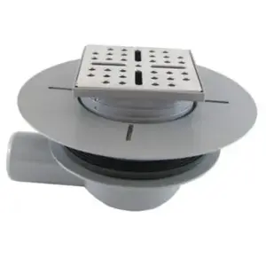 Comparateur de prix : AURLANE Bonde de douche centrale horizontale gris Galedo Showerplate