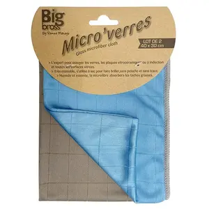 Electrodepot Chiffons X2 Microfibre Special Verre pas cher