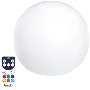 LUMISKY Boule lumineuse sans fil flottante LED Polyéthylène Multicolore D40CMVendu paramazon